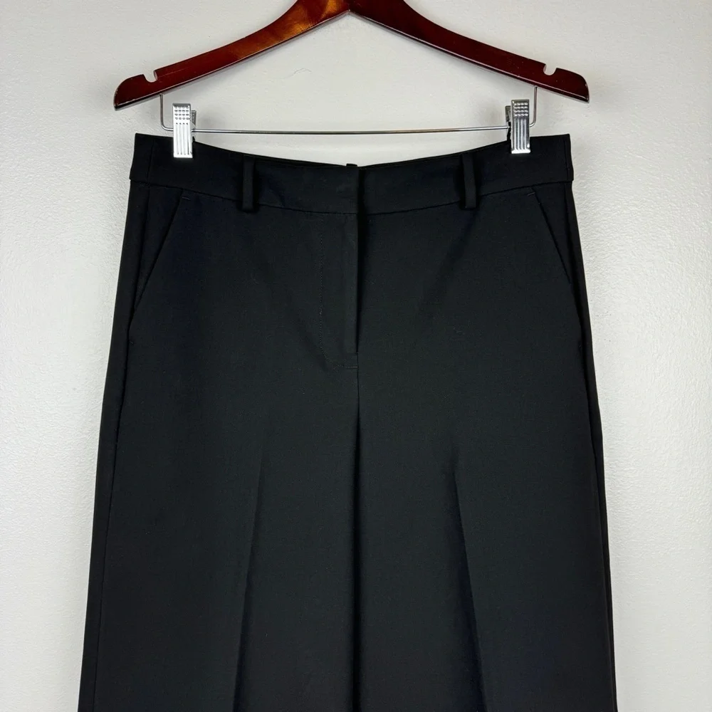 J. Crew Wide Leg Trousers Four Season Stretch Black Size 10 NWOT - Picture 4 of 9